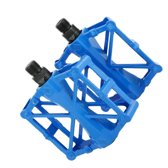 Unique Bargains Cycling Bike Pedal, 9/16" Spindle Aluminum Alloy Mountain Bike Pedal Blue for Road Mountain BMX MTB Bike