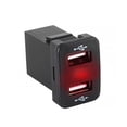 thumbnail image 4 of Riwesomey de coche con reemplazo de adaptador de carga de coche LED dual USB para Corolla/Prado/Reiz, rojo, FTU Rojo FTU 5piezas Riwesomey CBP172446, 4 of 6