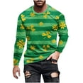 thumbnail image 2 of Graphic Tees for Men,Mens St Patricks Day Gnomes Tee Shirts,Mens St Patricks Day Shirts Long Sleeve Shamrock Sweatshirt Big and Tall Irish Clover T-Shirt Casual Round Neck Graphic Tees Tops, 2 of 5