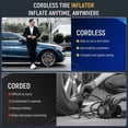 thumbnail image 5 of Tire Inflator Portable Air Compressor, 150PSI & 20000mAh Portable Air Pump for Car Tires, 2X Faster Inflation Bike Tire Pump with Tire Pressure Gauge, Auto Shut-off, Quick Charger | Motorcycle & Ball, 5 of 12