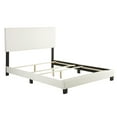 thumbnail image 6 of Boyd Sleep Florence White Faux Leather Twin Size Fully Upholstered Platform Bed Frame with Adjustable Headboard, Qualified Box Spring or Foundation Required for Use, 6 of 15