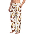 thumbnail image 2 of Vsdgher Baseball Sport Print Mens Pajama Pants Sleep & Lounge Pants, PJ Bottoms With elastic waistb and Pockets, 2 of 8