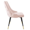 thumbnail image 4 of Pemberly Row 17.5" Tufted Performance Velvet Dining Side Chair in Pink, 4 of 8