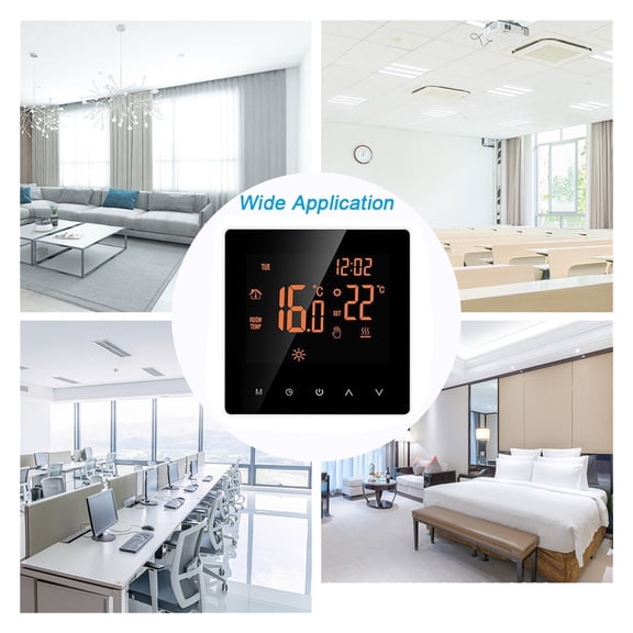 Tuya Wifi Smart Thermostat Water Floor Heating Electric Floor Heating Wall-hung Boiler LCD Temperature Control Panel APP Voice Control ,Easily DIY