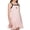 Pink, variant on CYRBOKO Girls Dresses, Soft Spaghetti Straps Summer A-line Kids Clothes White Size 7-8 T