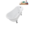 thumbnail image 5 of 53'' Streamline N487CH-CH Soaking Clawfoot Tub and Tray with External Drain, 5 of 11