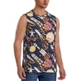 thumbnail image 2 of Kdxio Cartoon Space 1 for Men's Muscle T-shirt,Sleeveless for Workout Running Athletic Gym Lounge Casual, 2 of 5
