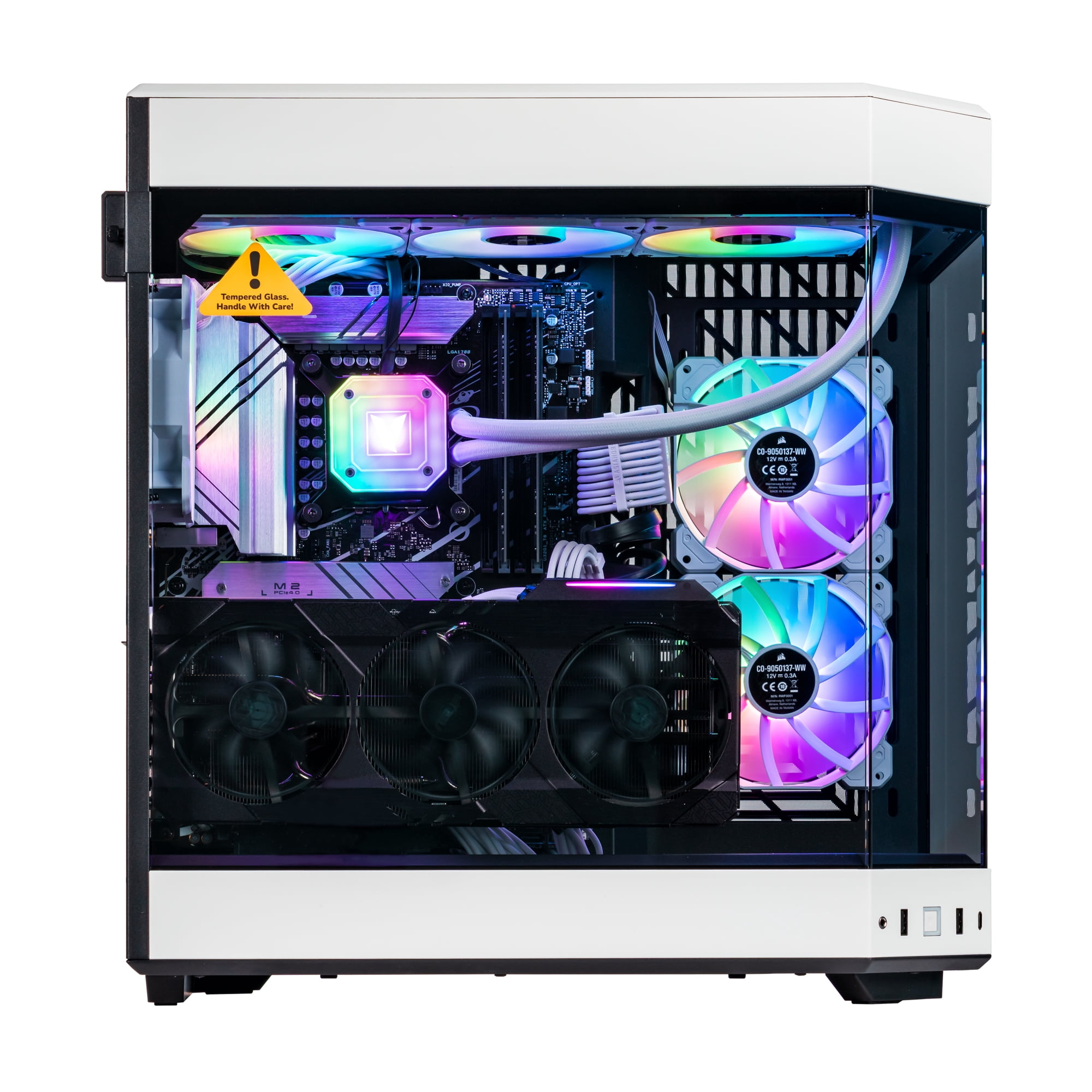 Velztorm Praetix Custom Built Gaming Desktop PC (Intel i9-14900K, GeForce RTX 5070 Ti, 32GB DDR5, 2TB PCIe SSD, RGB Fans, 360mm AIO, 1000W PSU, WiFi 6, Bluetooth 5.2, RJ-45, Win 11 Pro)