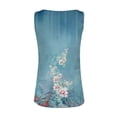 thumbnail image 5 of Débardeurs & Camisoles pour Femmes Soldes Débardeur Mélangé Mode Décontractée Imprimé Floral Bouton Sans Manches, 5 of 5