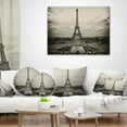 thumbnail image 4 of Designart Vintage View of Paris France - Cityscape Photo Throw Pillow - 12x20, 4 of 5