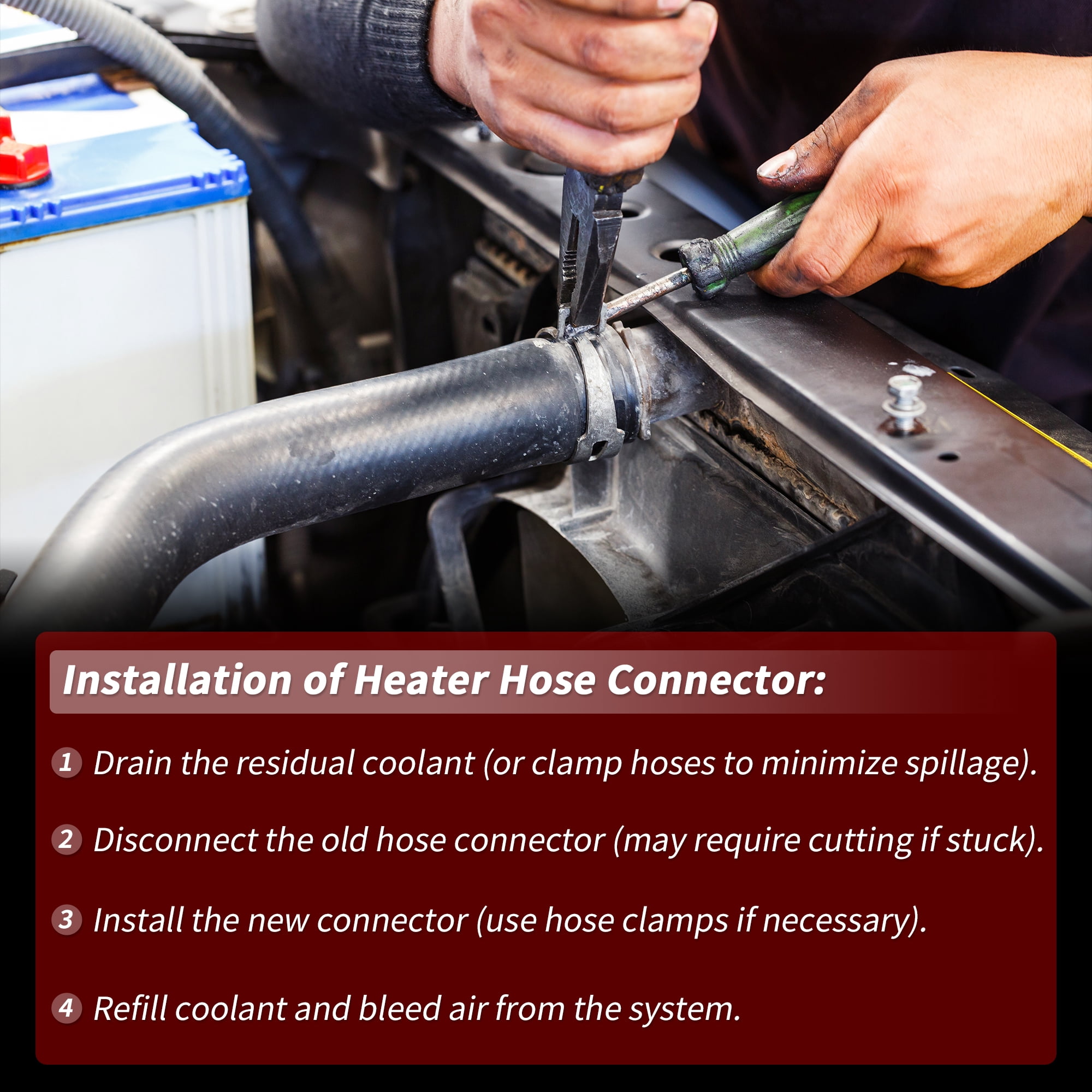 Unique Bargains Heater Water Inlet Pipe for Toyota Sienna 1998-2003 2006-2010
