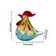 thumbnail image 2 of Handmade Colored Glaze Rooster Figurine, Animal Decor Decorative Statue for Kitchen, Shelf, 2 of 6