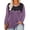 Purple, variant on Womens Tops Plus Size Long Sleeve Shirts Fall Crew Neck Purple Sweatshirts Fashion Lace Tee Loose Fit Tunics Winter Blouses Casual Pullovers XL 14W 16W