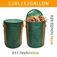 thumbnail image 5 of WKSCLPAI 2 Pack Reusable Yard Waste Bags, Durable Heavy Duty Garden Leaf Bags with Lid, Lawn Trash Bags with Tear-resistant Handle, Essential Trash Bags for Fall and Winter Gardens, 32 Gal, 5 of 5