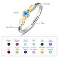 thumbnail image 3 of Infinity Custom Simulated Birthstone Rings 925 Sterling Silver Engraved Rings Customized Name Ring for Women Eternity Wedding Band, 3 of 5