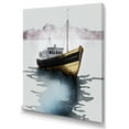 thumbnail image 2 of Designart "Gold Modern Fishing Boat III" Coastal Boat Canvas Art Print, 2 of 5
