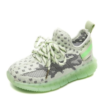 

Toyella Flying Coconut Shoes Fashion Luminous Children s Sports Shoes Green 36