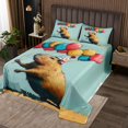 thumbnail image 2 of Erosebridal Cartoon Capybara Coverlet Set King,Happy Birthday Bedding Set,Kids Room Decorative,3-Piece, 2 of 5