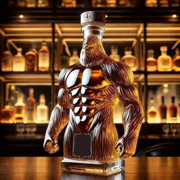 Glass Wine Storage Bottle,Unique Big Foot Shaped Whiskey Decanter for Liquor Lovers,Home Bar Display Bottle,Ideal for Wine Lovers Festive Gatherings Elegant Gift For Friend And Family