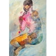 thumbnail image 2 of Hristova, Albena 11x14 Gold Ornate Wood Framed with Double Matting Museum Art Print Titled - Floral Figures II, 2 of 4