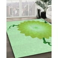 thumbnail image 2 of Ahgly Company Indoor Square Patterned Green Snake Green Area Rugs, 8' Square, 2 of 6