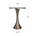 thumbnail image 5 of Grandview Gallery Round Metal Matte Golden Bronze Side Accent Table 24" H x 19" D, 5 of 5