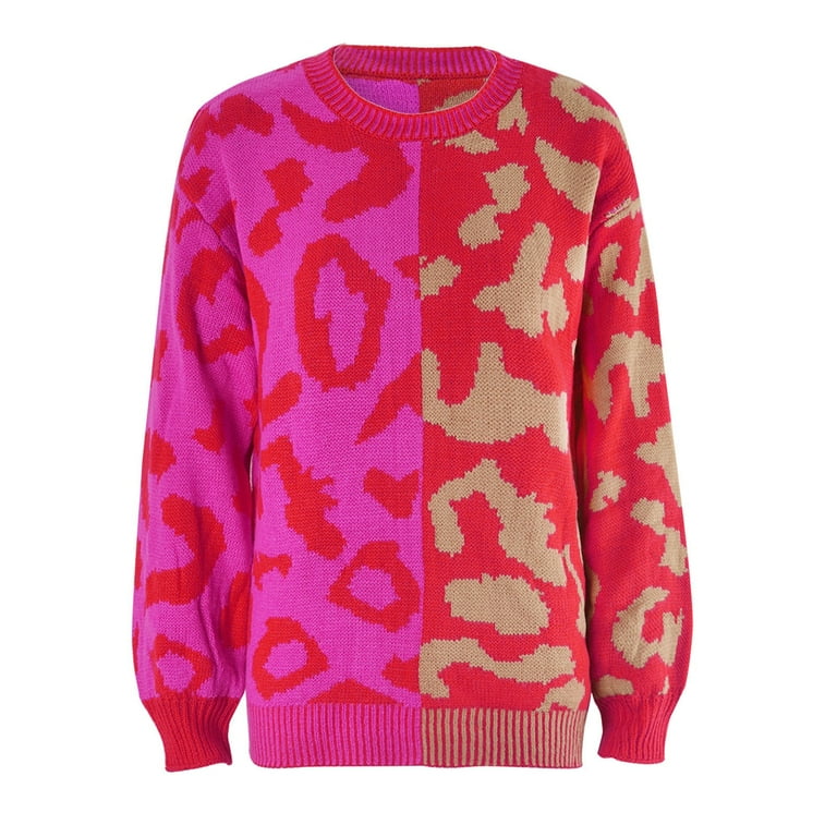 Leopard print online sweater mens