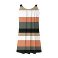 thumbnail image 5 of Summer Saving Wycnly Womens Dresses Sleeveless Round Neck Striped Print Mini Summer Dress Loose Flowy Swing Casual T Shirt Tank Dresses Multicolor Up to 65% off, 5 of 5