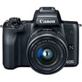 thumbnail image 3 of Canon EOS M50 Mirrorless Digital Camera with 15-45mm Lens (Intl Model) W/ Bag, Extra Battery, LED Light, Mic, Filters and More - Advanced Bundle, 3 of 6