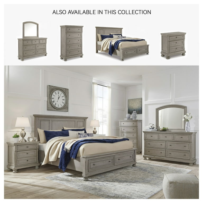 Ashley Furniture Signature Design Lettner Light Gray Nightstand