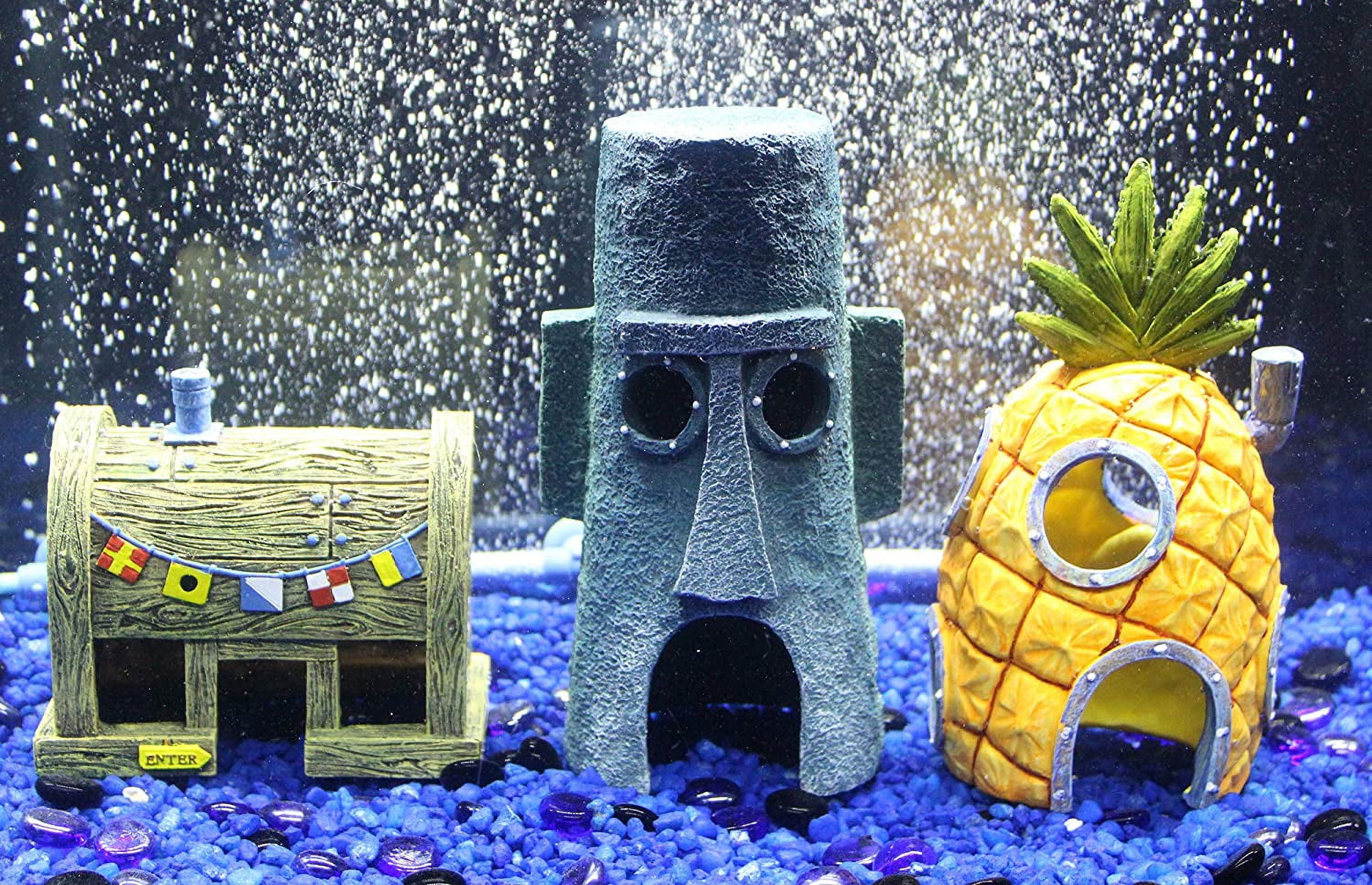 Penn-Plax SpongeBob SquarePants Officially Licensed 3-Piece Aquarium Ornament Bundle