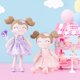 thumbnail image 5 of Gloveleya Baby Doll Regalos del Día de San Valentín Te Amo Regalos Peluche Muñecas Púrpura Flocado Corazón Niña 16 Pulgadas, 5 of 5