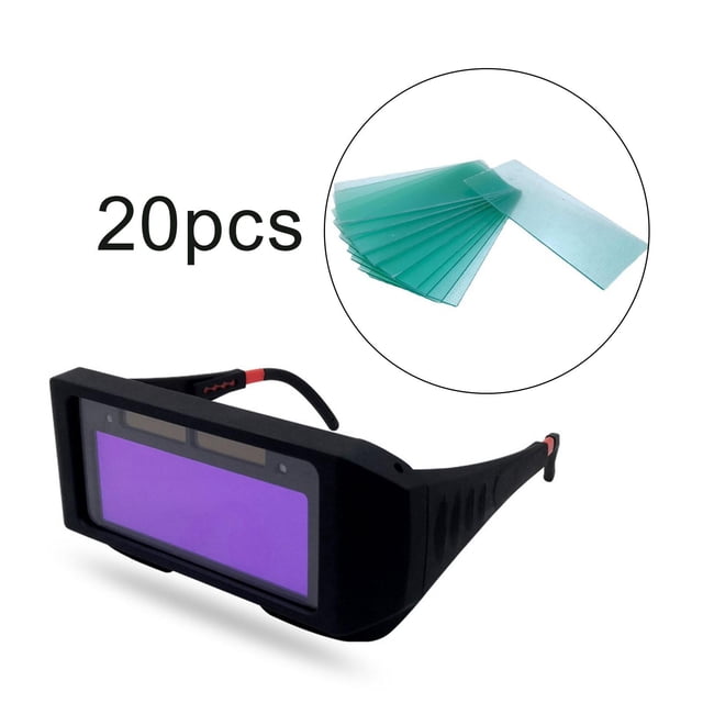 Gafas de terredar Antichoque Oscurecimiento Automático Ojos de Antideslumbrante Gafas de terredar de Casco para Trabajos de terre 20 películas protectoras DYNWAVEMX Gafas de soldador