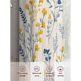 thumbnail image 6 of Blue Yellow Spring Floral Sheer Curtains 72 Inch Length 2 Panels Set, Summer Blooms Botanicals Voile Window Treatment Rod Pocket Curtains Sheers Drapes for Bedroom/Living Room/Kitchen 52"x72"x2, 6 of 7