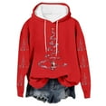 thumbnail image 5 of Craaazy Women's Christmas Holiday Cute Loose Long Sleeve Hoodie Sweatshirt Gifts, 5 of 5