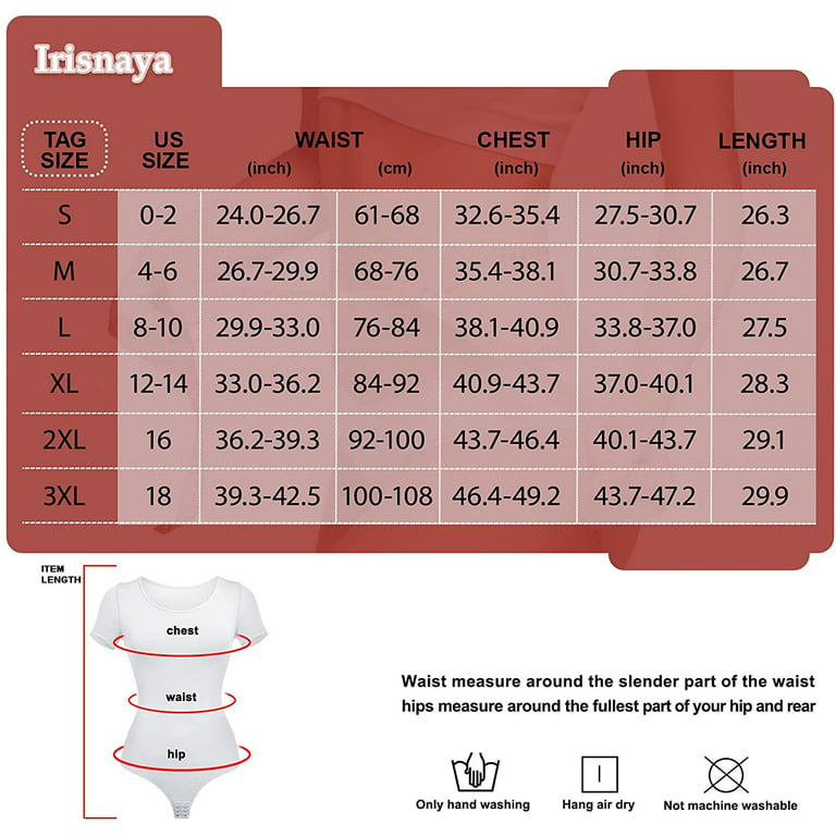 Irisnaya Bodysuit for Women Tummy Control Shapewear Thong Shaping Tank Top  Round Neck Jumpsuits Short Sleeve T Shirts…, Navy, Small : :  Clothing, Shoes & Accessories