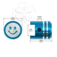 thumbnail image 2 of 2x Valve Cap Blue Cover Tire GSXR 600 750 Ninja R1 R6 Stem Piston Smiley CNC, 2 of 3