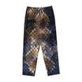 thumbnail image 4 of Disketp Watercolor Snake Skin Print Women'S Comfy Pajama Pants Casual Drawstring Palazzo Lounge Wide Leg Pants, 4 of 9