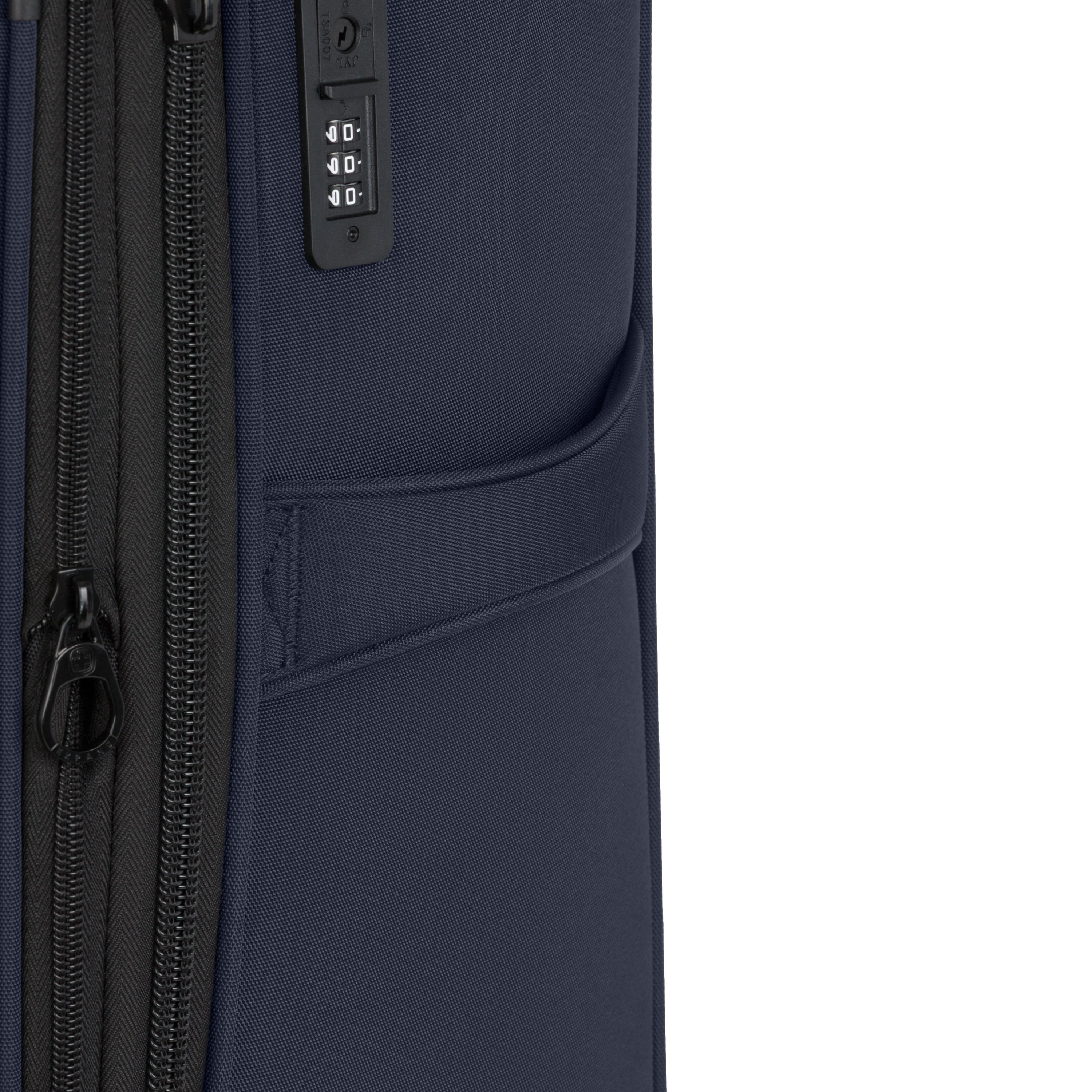 SWISSGEAR Stride Expandable Carry-On Spinner Luggage, Peacoat Blue, 8 Wheels and Built-in TSA Lock