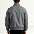 thumbnail image 3 of Dweltoz Men's Lightweight Bomber Jacket Casual Stand Collar Zip Up Soft Outerwear with Side Pockets Fall Winter Fashion Jackets,Dark Gray 3XL, 3 of 5