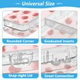 thumbnail image 4 of Plastic Pencil Box Large Capacity Pencil Boxes Clear Boxes with Snap-Tight Lid Stylish Office Supplies Storage Organizer Box Strawberry and Pink Polka, 4 of 7