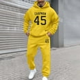 thumbnail image 2 of Zylarhe Men's And Women's Autumn And Winter Fashion Casual Letter Printed Sports Long Sleeved Hoodie Set Zip up Mens Sweatshirt, 2 of 4