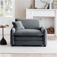 thumbnail image 2 of JERFIT Modern Corduroy Accent Chair Single Seater Sofa with Pillow for Living Room Bedroom Apartment, Grey, 2 of 10