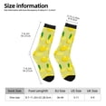 thumbnail image 6 of Uemuo Bright Lemons Pattern Women's Crew Socks, Soft Durable Breathable Moisture-Wicking with Odor Control Cotton socks, 6 of 9