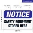 thumbnail image 3 of Safety Equipment Stored Here Sign, OSHA Sign, 24x36 Corrugated Plastic, 3 of 7