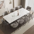thumbnail image 2 of NessCarsti 2-Piece Faux Leather Chairs, Black Metal Legs, Grey, 19.6"W x 31.8"H, Indoor/Outdoor, 2 of 12