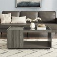 thumbnail image 4 of Talia 40" Table Basse de Rangement en Verre - Gris Ardoise, 4 of 5