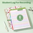 thumbnail image 5 of SUNEE Teacher Planner 2026-2027 Academic Year, 7 Periods Lesson Plan Book Jul 2026 - Jun 2027, 8.5"x11"Daily Weekly Monthly Organizers Horizontal Layout with Calendars, Bookmark, Tabs, Wildflowers, 5 of 7