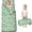 Hen and Tail Green Pattern, variant on Rooster and Farm Orange Pattern Teens Toddler Nap Mat with Pillow, Sleeping Mat Bag for Preschool Daycare 59"x22"
