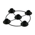 thumbnail image 4 of Anillo de corona de Adviento, candelabro de mesa de metal europeo, portavelas de Adviento de metal Negro, 4 of 8